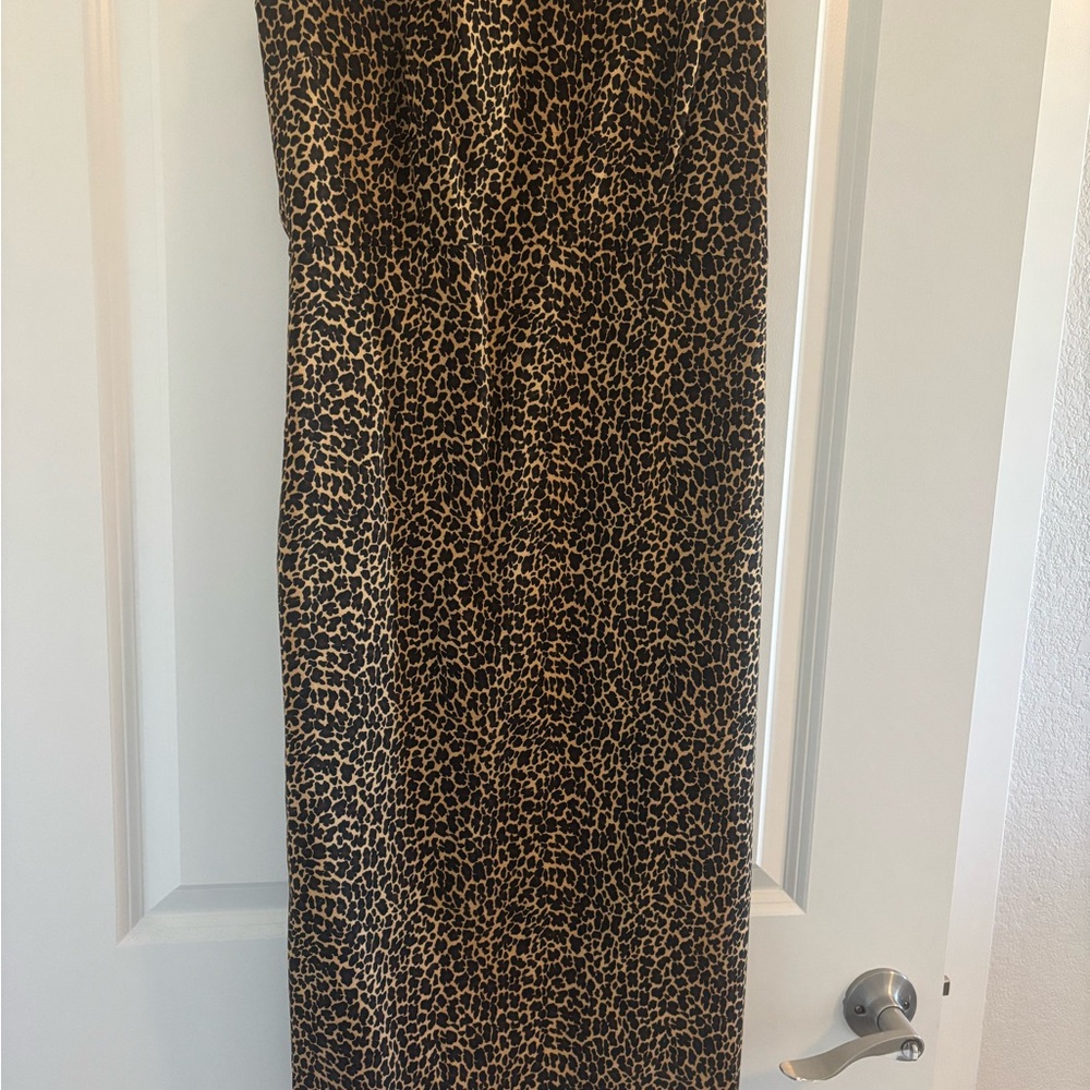 J. Crew Animal Print Midi Dress NWT